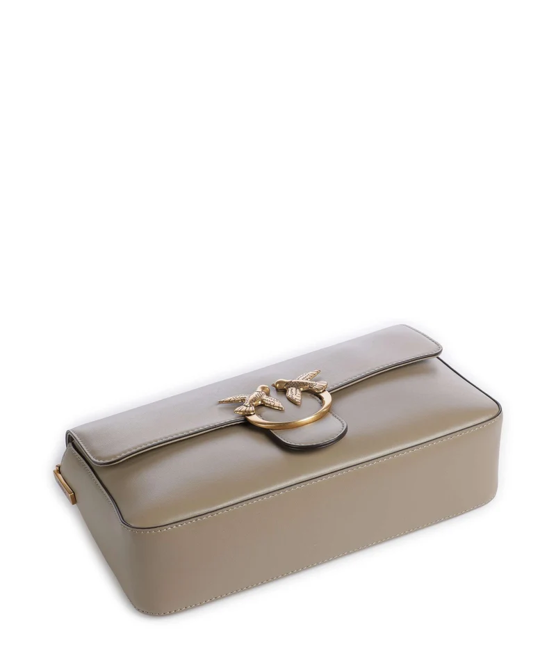 Pinko Love One Classic Slouchy Bandolera grigio talpa/antique gold