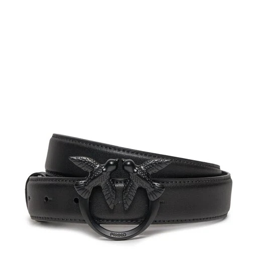 Cinturón Pinko con hebilla Love Birds en tono color negro 100125 A1K2 Z99B