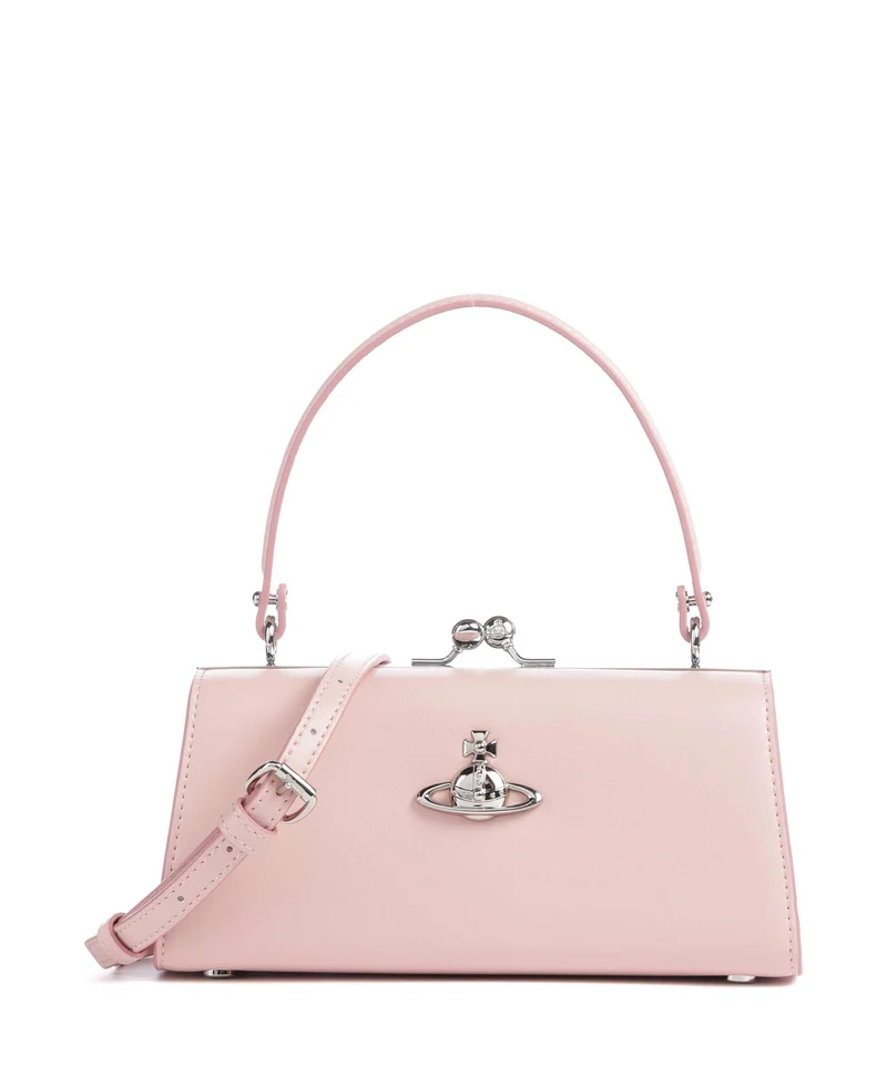 Vivienne Westwood Doll Frame Smooth XL Bolso de mano pastel pink