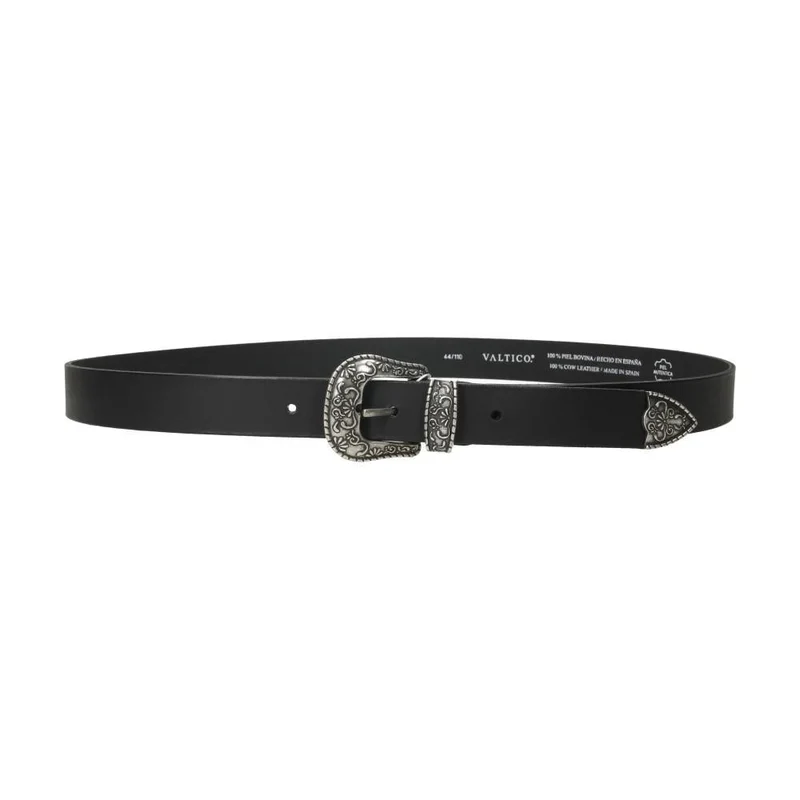 Cinturón de Piel Mujer GS Urban Postiguet Negro Hebilla Mexicana
