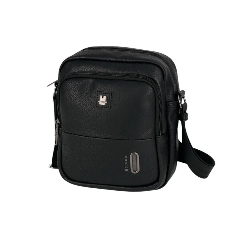 Bolso Bandolera Hombre Gabol de Polipiel Negra - Colección Snap