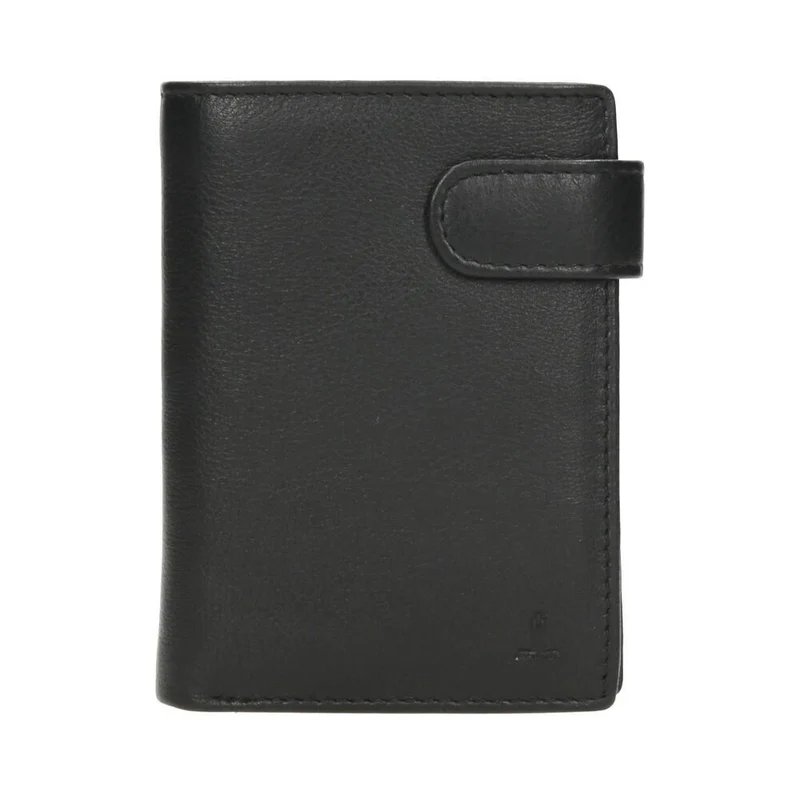 Cartera de Piel Vertical J.L. Piel Clasic Negra con RFID