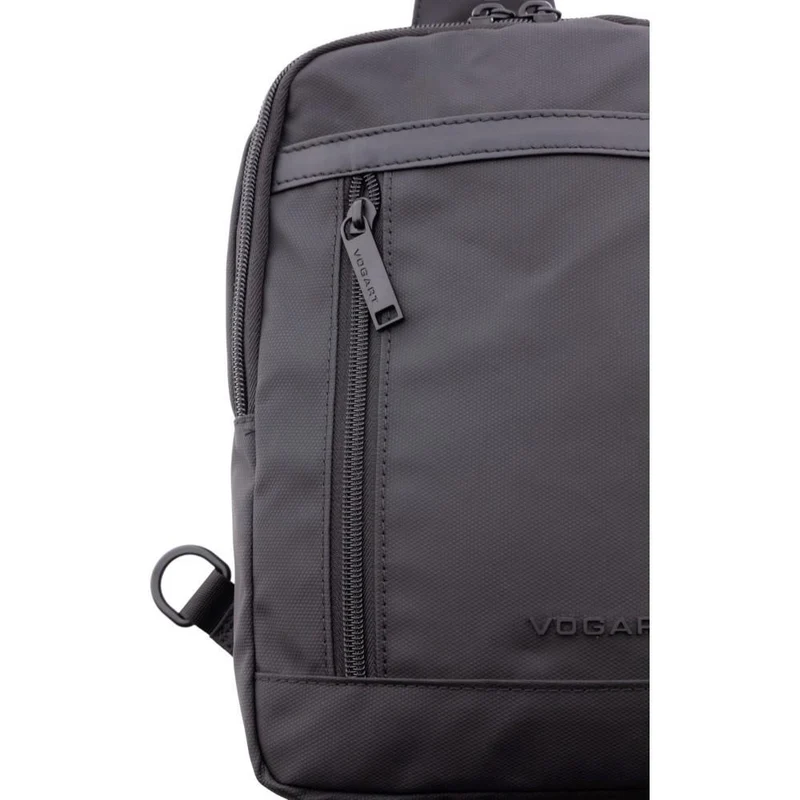 Bolso Cruzado Vogart de Nylon Resinado con RFID - Dark