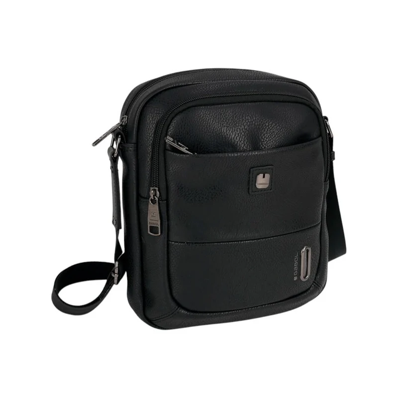 Bolso Bandolera Hombre Gabol Snap Negro - Capacidad 4L