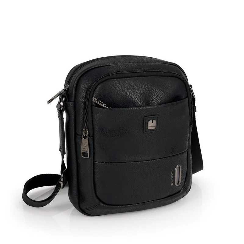 Bolso Bandolera Hombre Gabol Snap Negro - Capacidad 4L