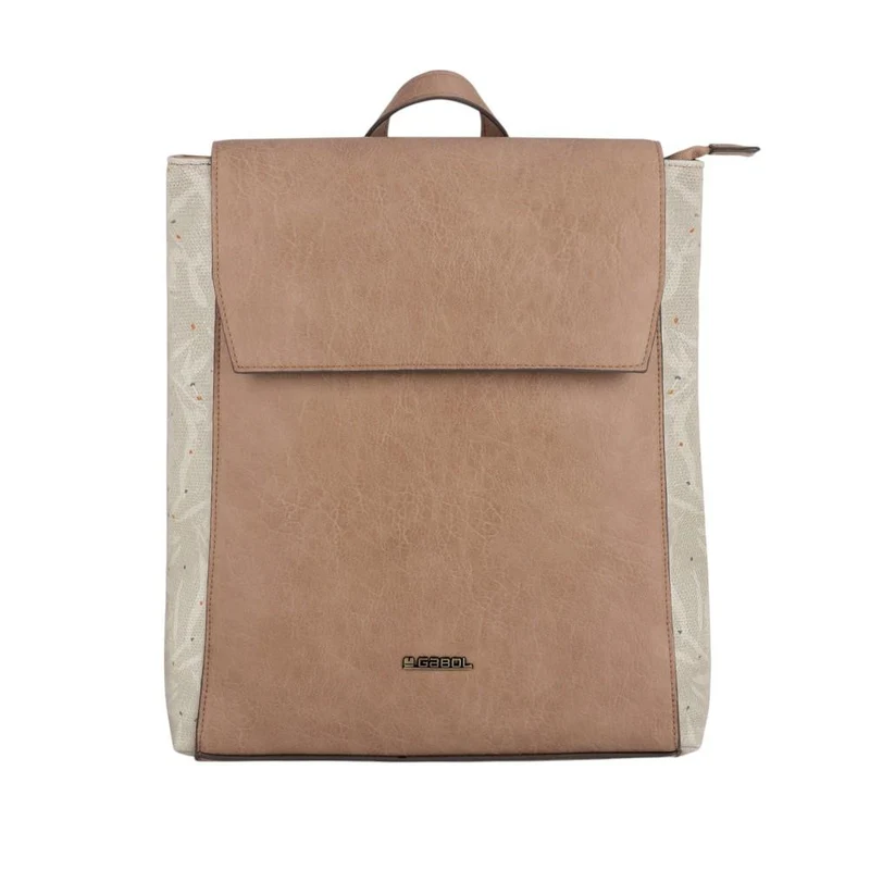 Mochila Gabol India Marrón Impermeable con Solapa