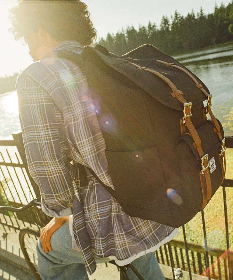Herschel Little America 30 Mochila grid pelican/roasted cashew