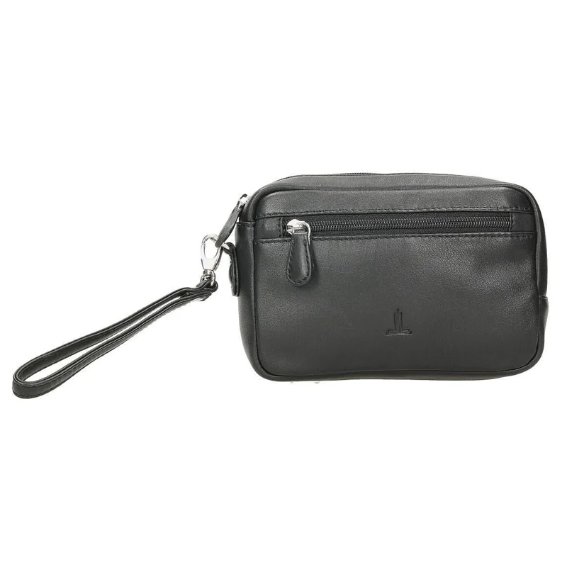 Bolso de Mano Hombre J.L Piel Clasic Negro de Piel