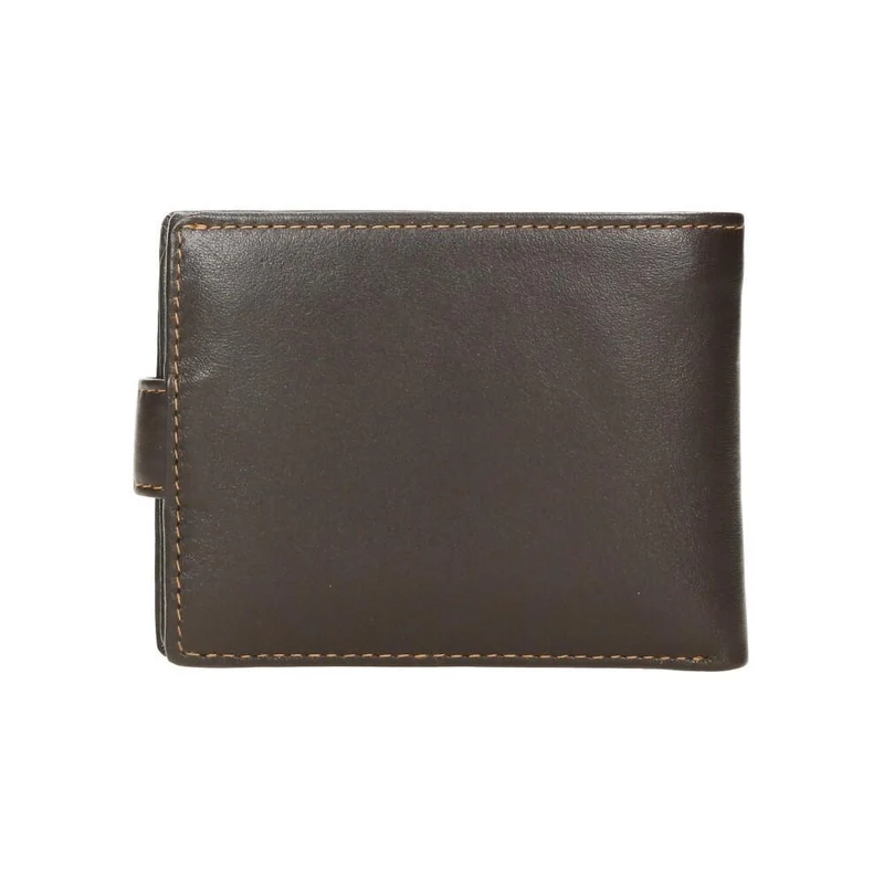 Cartera Hombre J.L Piel Marrón Americana RFID con Monedero