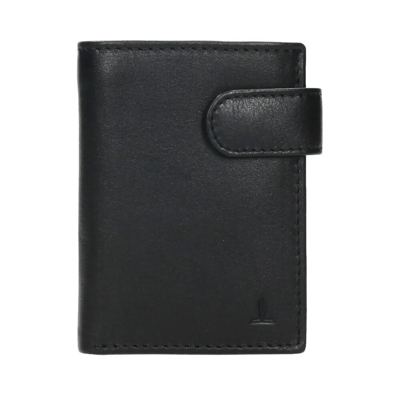Cartera Hombre J.L Piel Negra Vertical RFID con Monedero