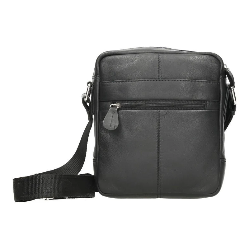 Bolso de Hombre de Piel J.L Piel Negro Bandolera