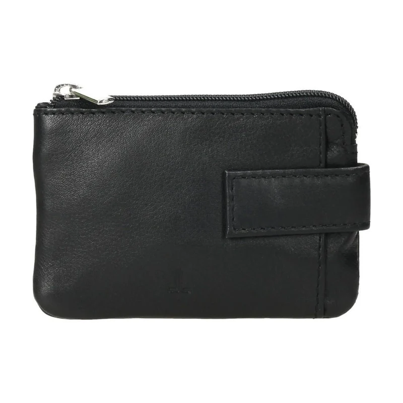 Monedero de Piel para Hombre J.L. Piel con Tarjetero y Llavero - Negro