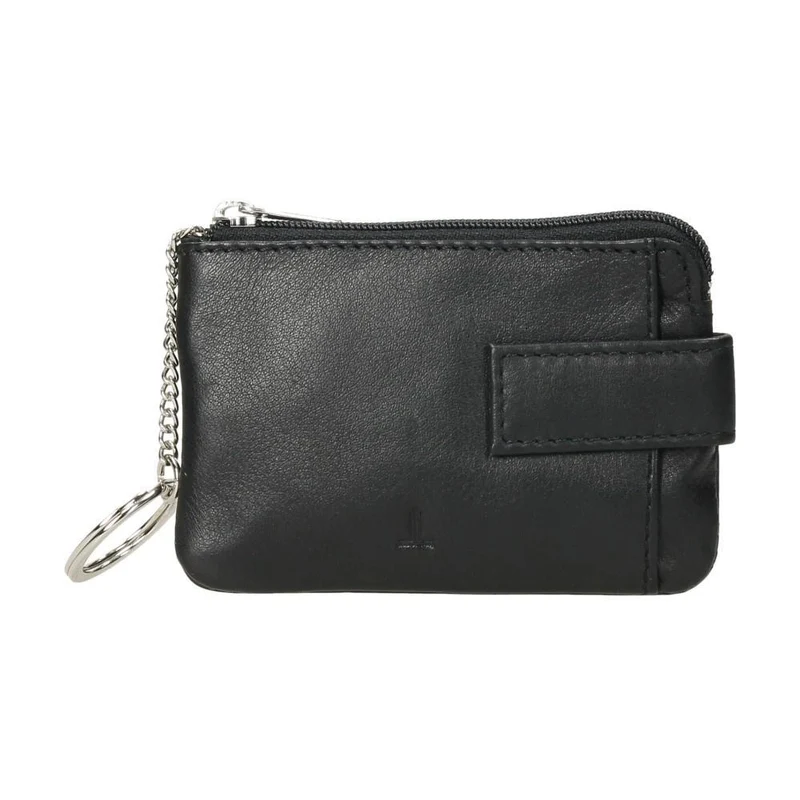 Monedero de Piel para Hombre J.L. Piel con Tarjetero y Llavero - Negro