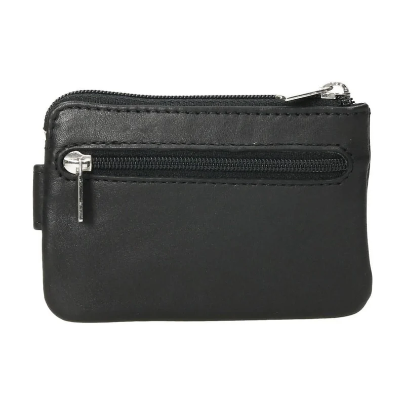 Monedero de Piel para Hombre J.L. Piel con Tarjetero y Llavero - Negro