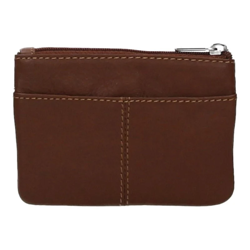 Monedero de Piel para Hombre J.L. Piel con Llavero y Doble Cremallera - Habana