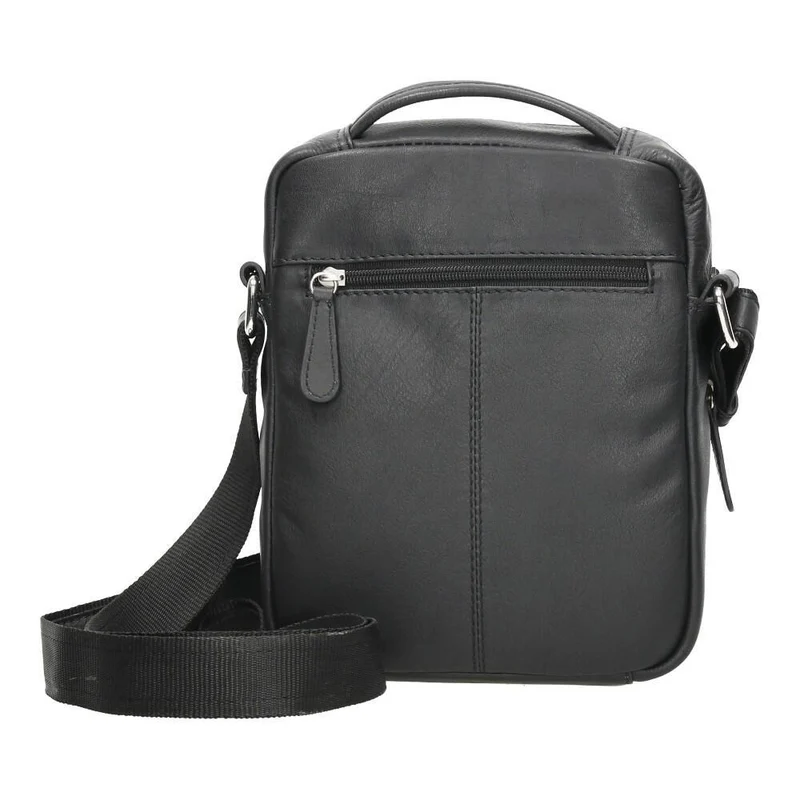 Bolso de Piel Hombre J.L Piel Clasic Negro con Asa de Mano