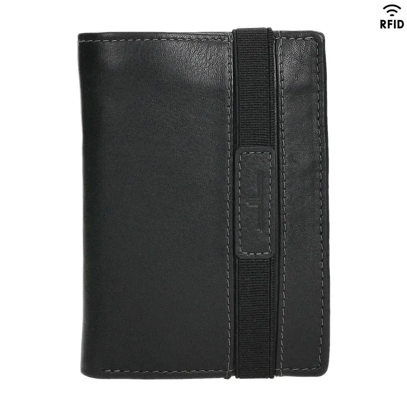 Cartera De Piel Con Goma J.L