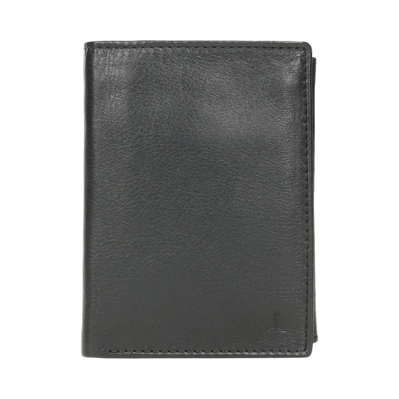 Cartera de Piel Hombre J.L Piel Negra XL Vertical con RFID