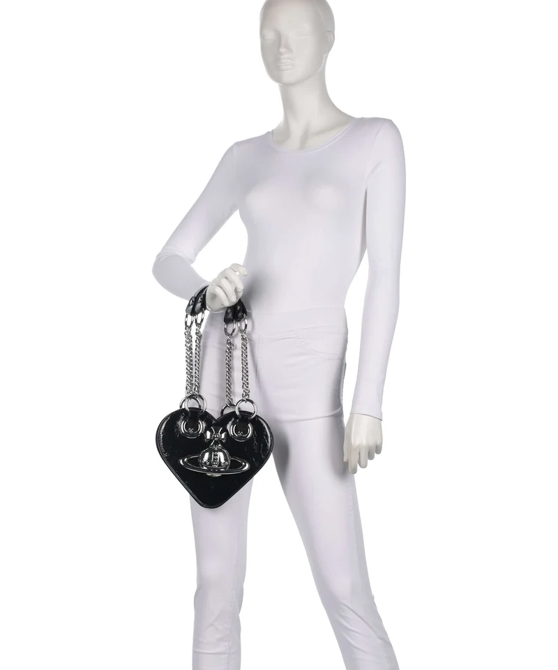 Vivienne Westwood Juliet Heart Naplak Bolso de mano black