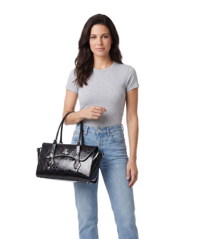 Vivienne Westwood Bettina Naplak Medium Bolso de mano black