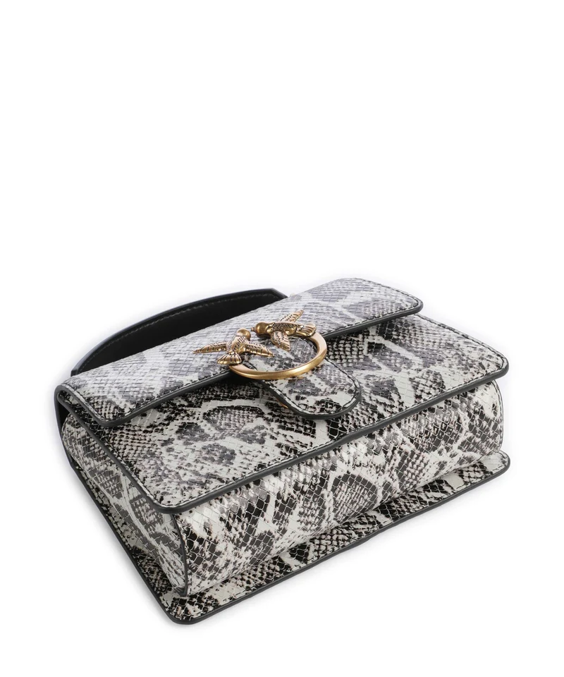 Pinko Love One Mini Bandolera roccia/nero/antique gold