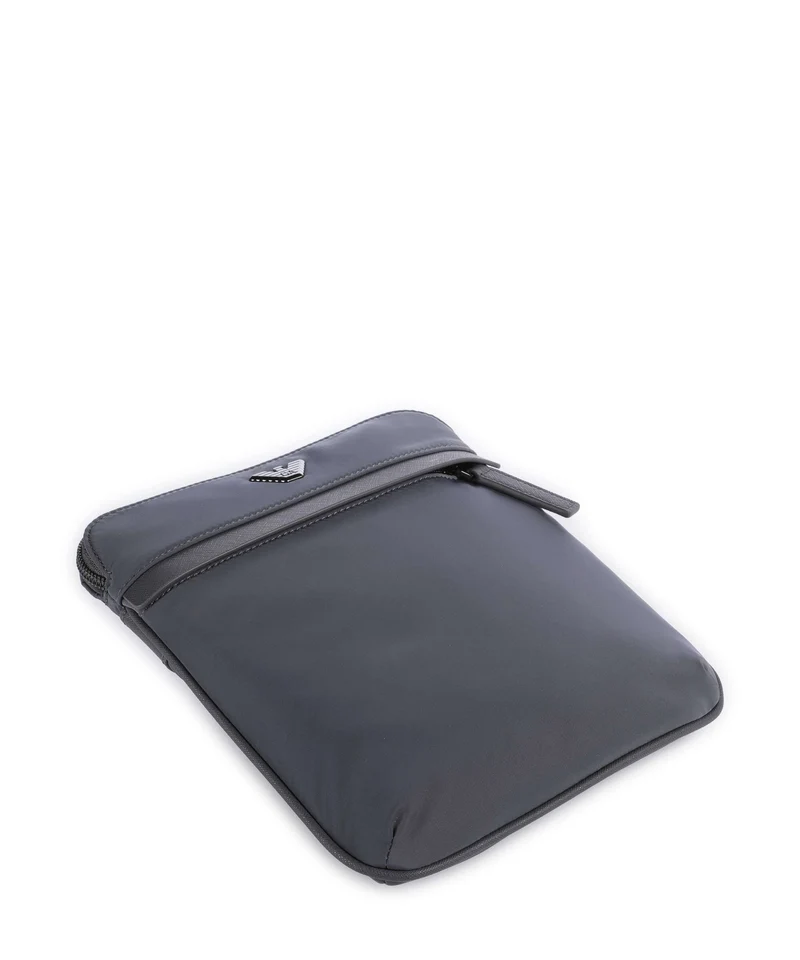 Emporio Armani Nylon Recycled Bandolera blackened pearl