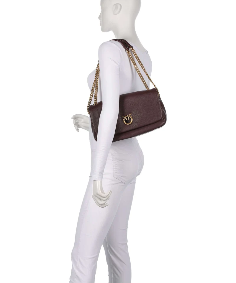 Pinko Click Soft Horizontal Chain Bolso de hombro castano intenso/antique gold