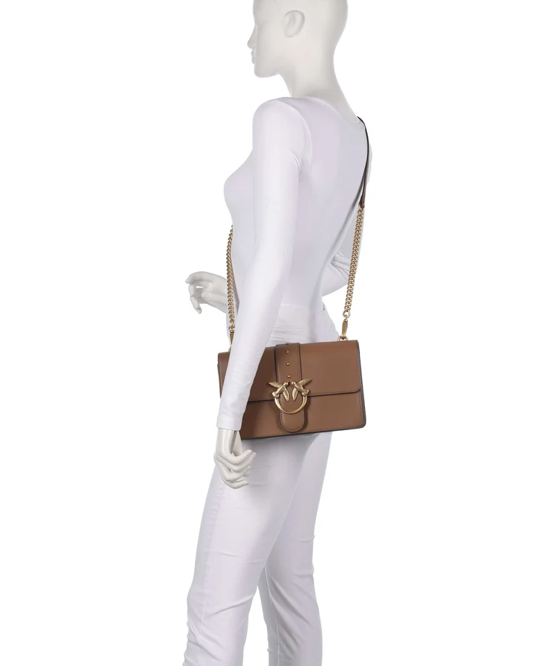 Pinko Love One Classic Bandolera marrone cognac/antique gold