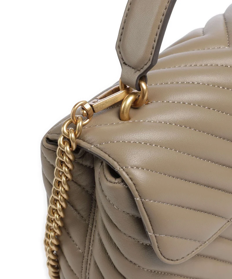 Pinko Love Lady Puff Mini Bolso de mano grigio talpa/antique gold