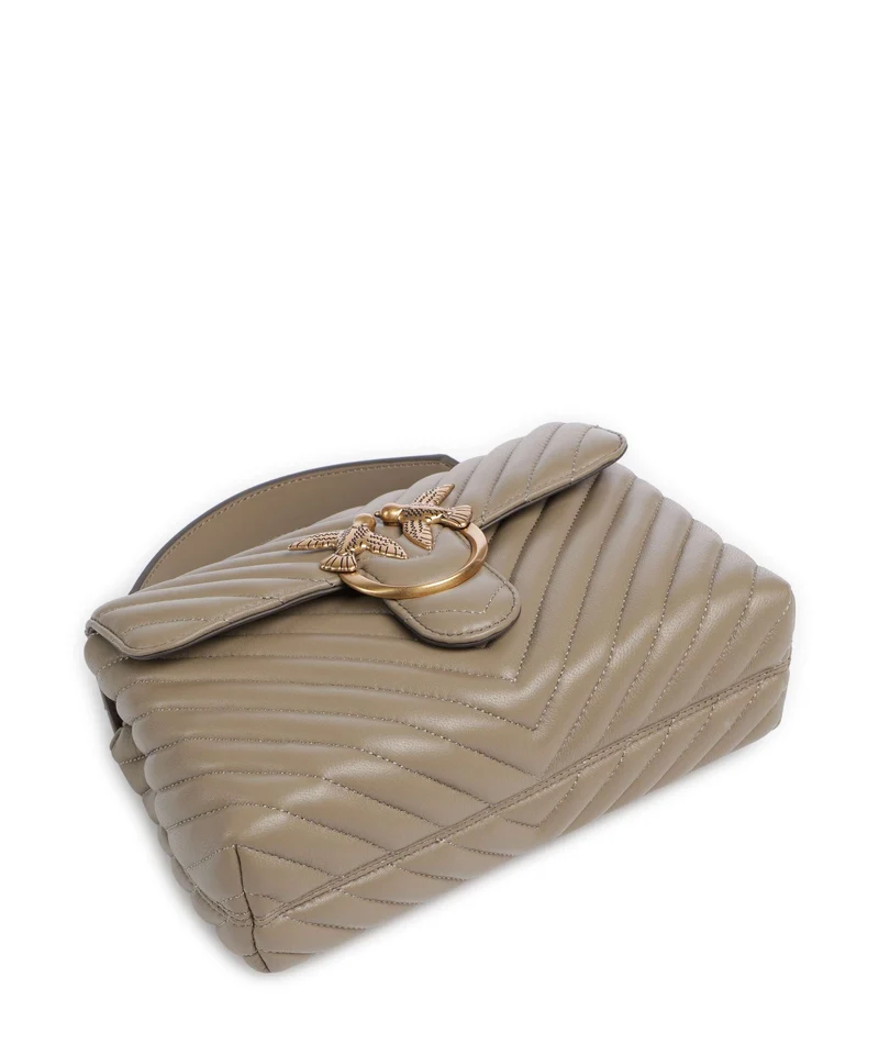 Pinko Love Lady Puff Mini Bolso de mano grigio talpa/antique gold