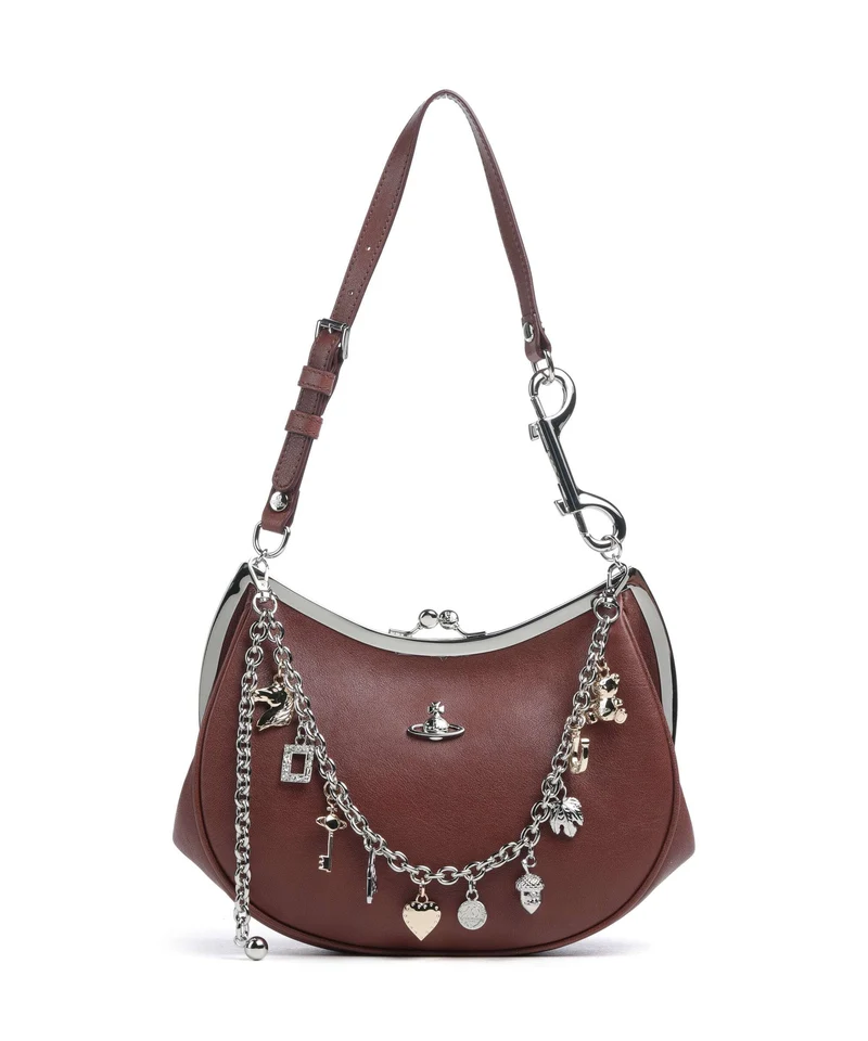 Vivienne Westwood Charm Frame Supple Bolso de hombro chestnut