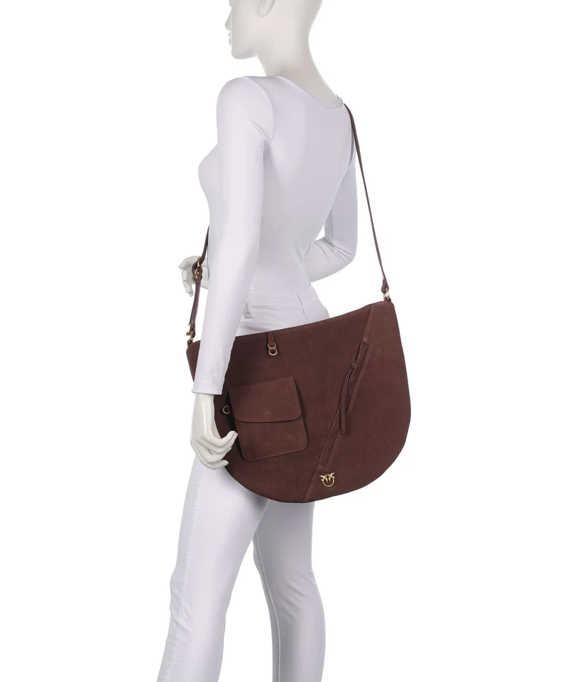 Pinko Luna Big Bolso de hobo castano intenso/matt gold