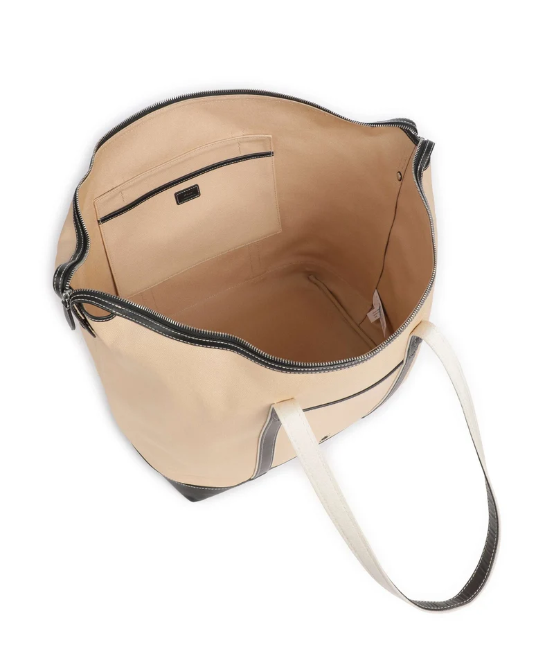 Polo Ralph Lauren Canvas Large Bolsa shopping porcelain/black
