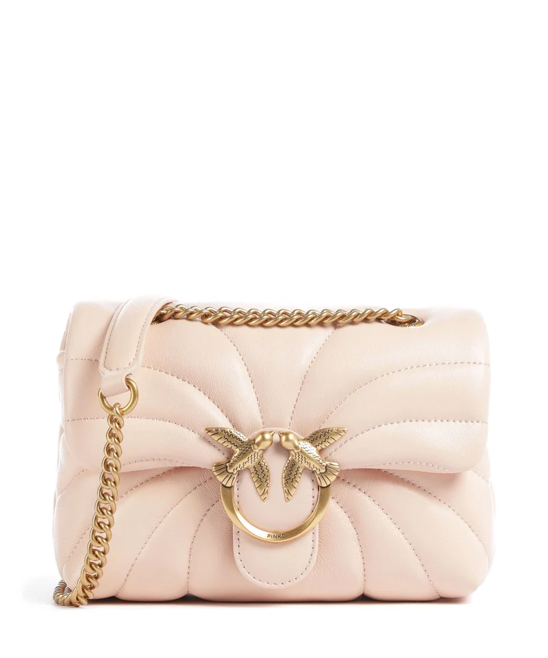 Pinko Love Puff Mini Bolso de hombro rosa cammeo/antique gold