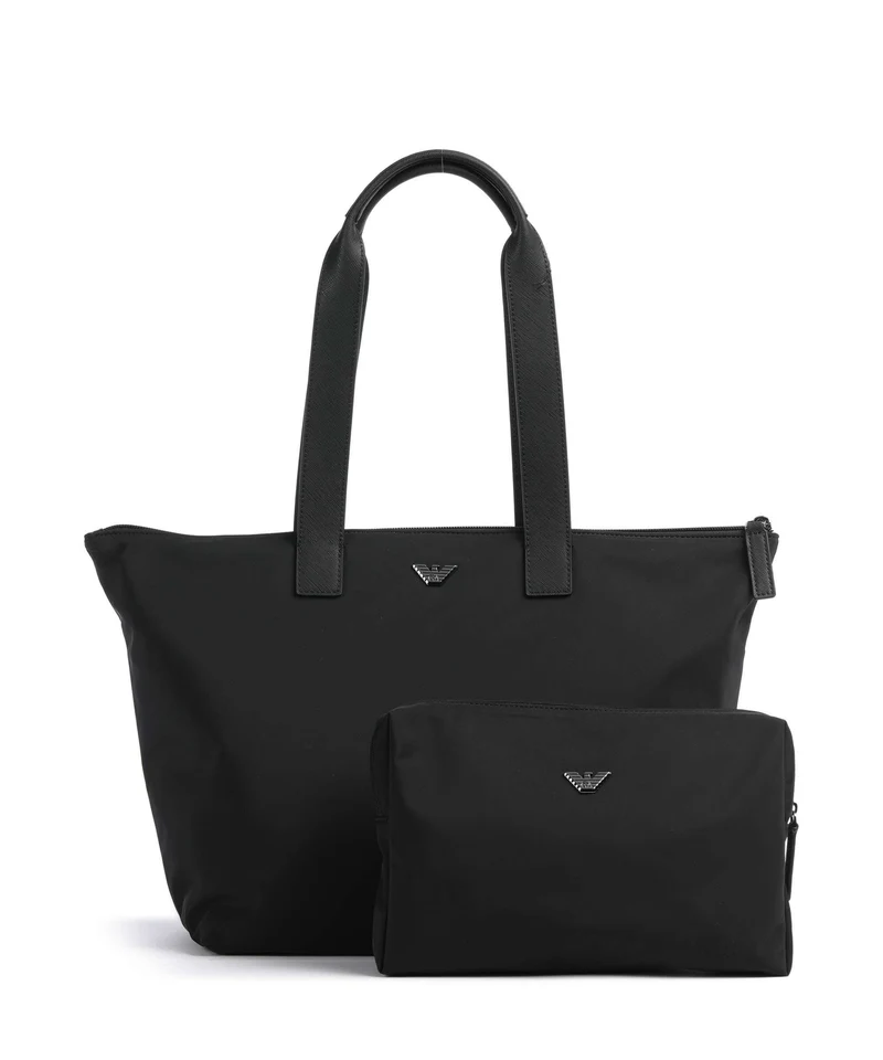 Emporio Armani Nylon Recycled Bolsa shopping black beauty