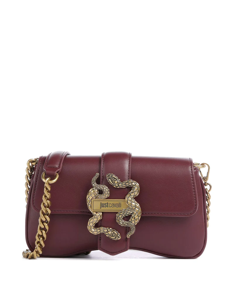 Just Cavalli Iconic Snakes Bandolera cordovan