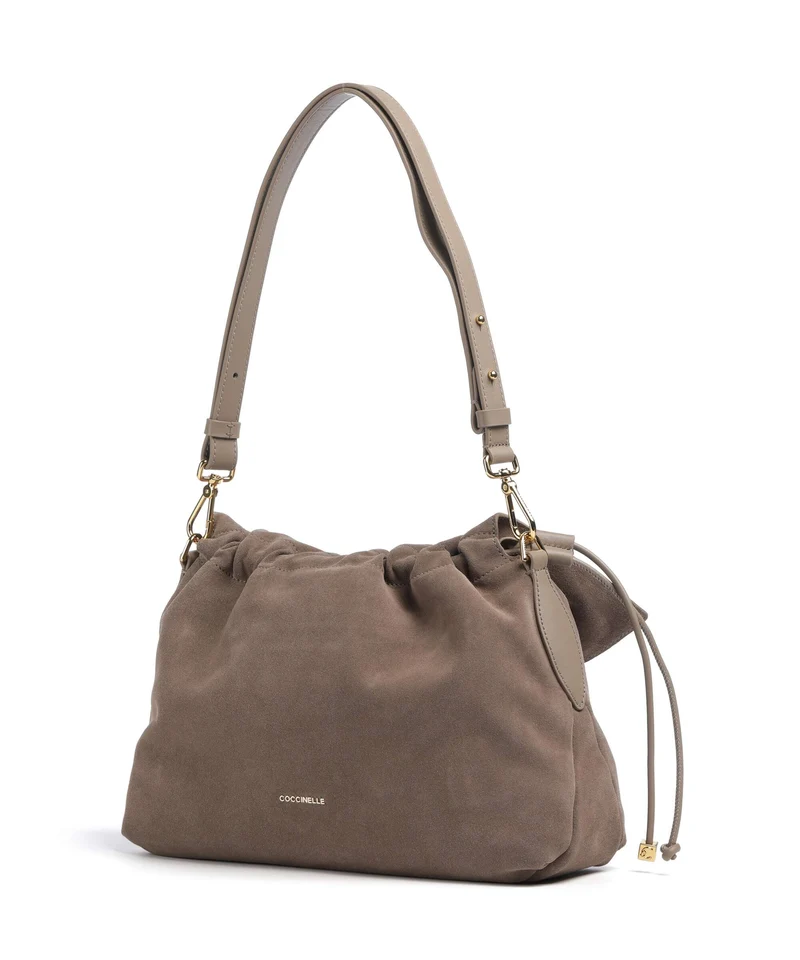 Coccinelle Lidia Suede Bolso de hobo warm taupe