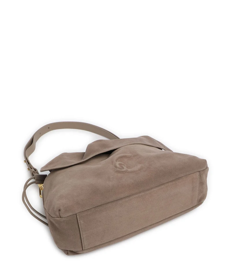 Coccinelle Lidia Suede Bolso de hobo warm taupe