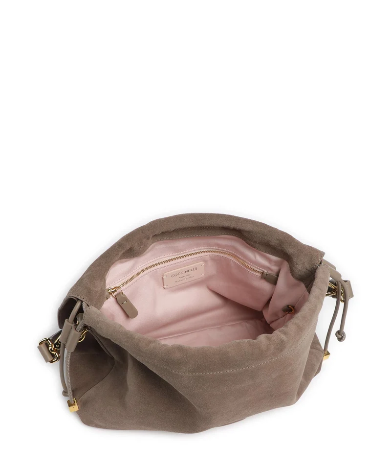 Coccinelle Lidia Suede Bolso de hobo warm taupe