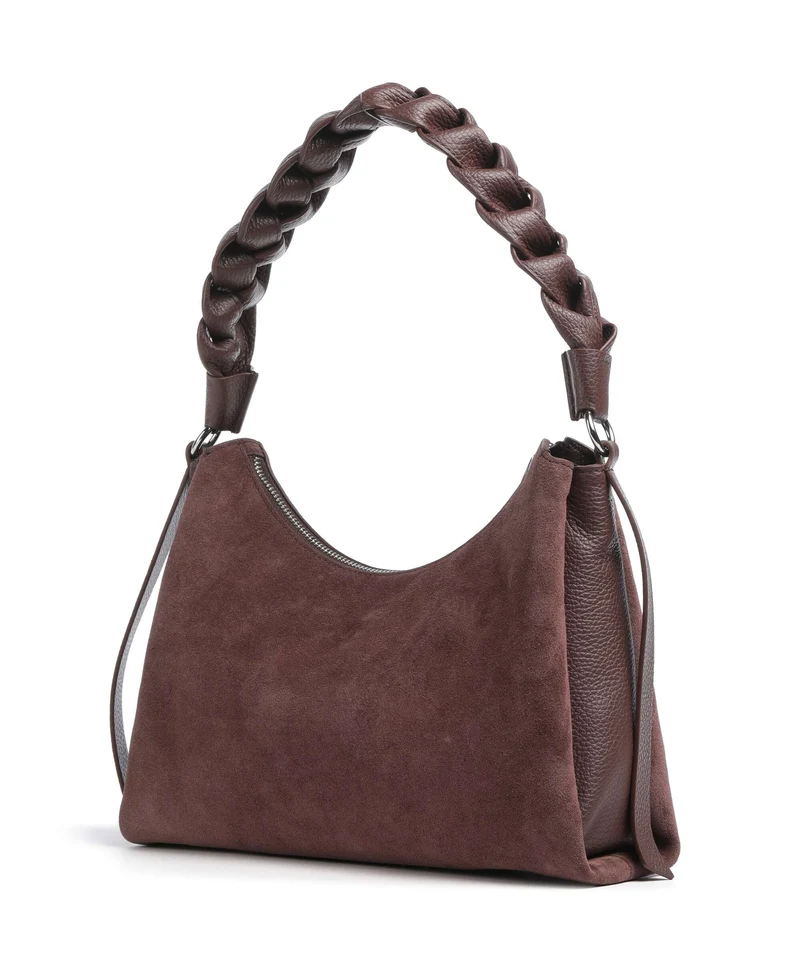 Coccinelle Boheme Suede Bolso de hombro berry
