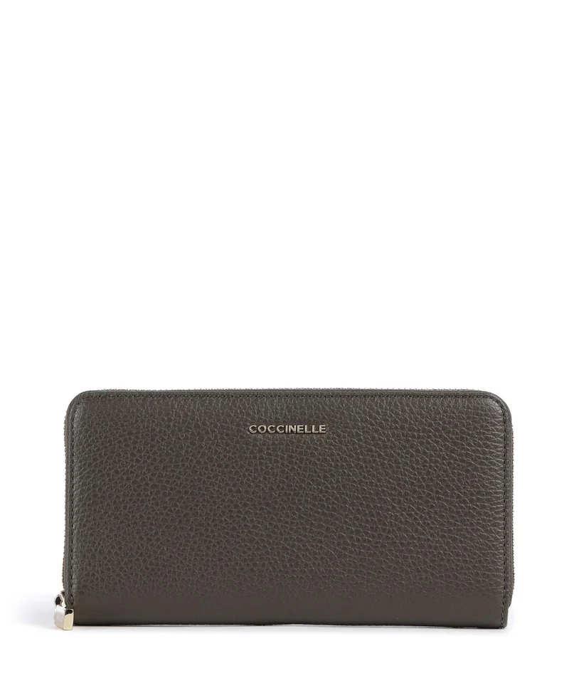 Coccinelle Metallic Soft Monedero fango