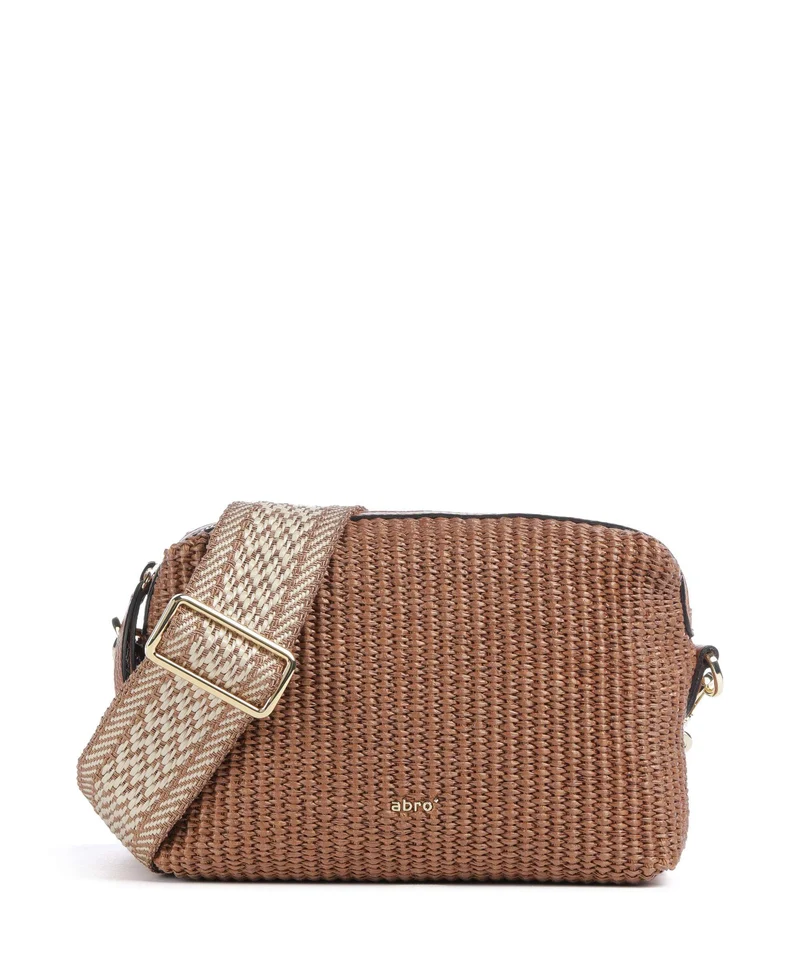 Abro Raffia Kaia Bandolera caramel/cognac