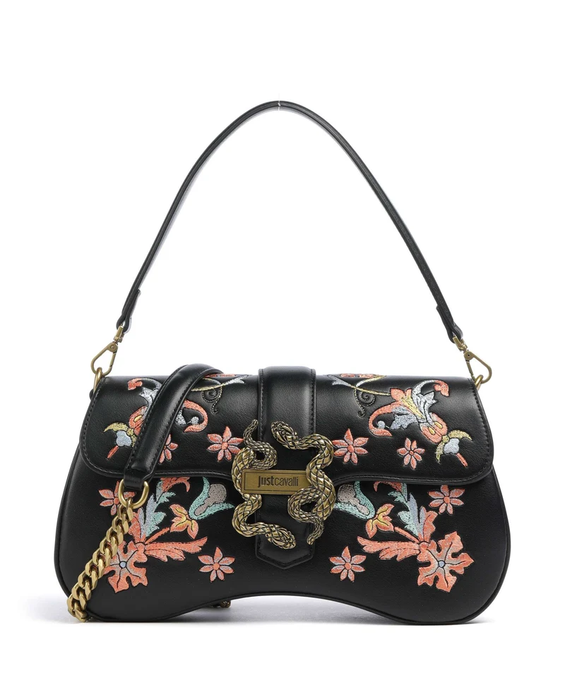 Just Cavalli Iconic Snakes Bolso de hombro black