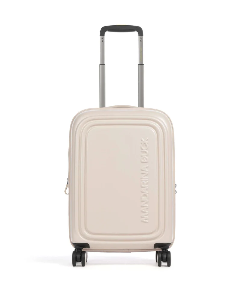 Mandarina Duck Logoduck+ Maleta con 4 ruedas white mocha