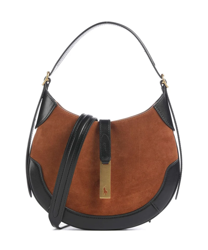 Polo Ralph Lauren ID Collection Small Bolso de hobo toffee/black