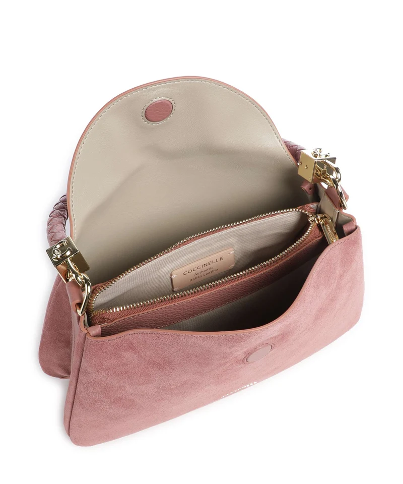 Coccinelle Tiggy Suede Bolso de hombro winter rose