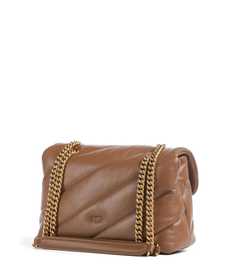 Pinko Love Puff Classic Bolso de hombro marrone cognac/antique gold