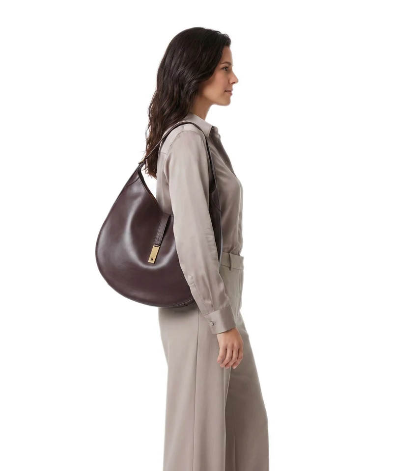 Polo Ralph Lauren ID Collection Medium Bolso de hobo midnight merlot