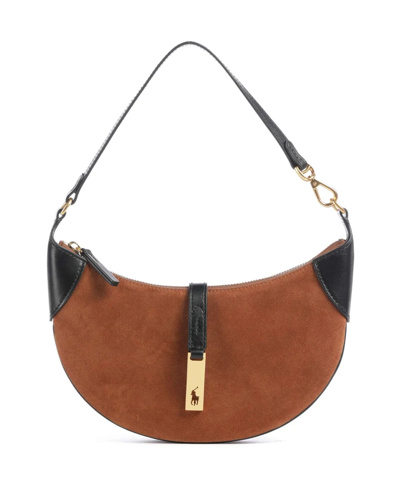 Polo Ralph Lauren ID Collection Small Bolso de hombro toffee/black
