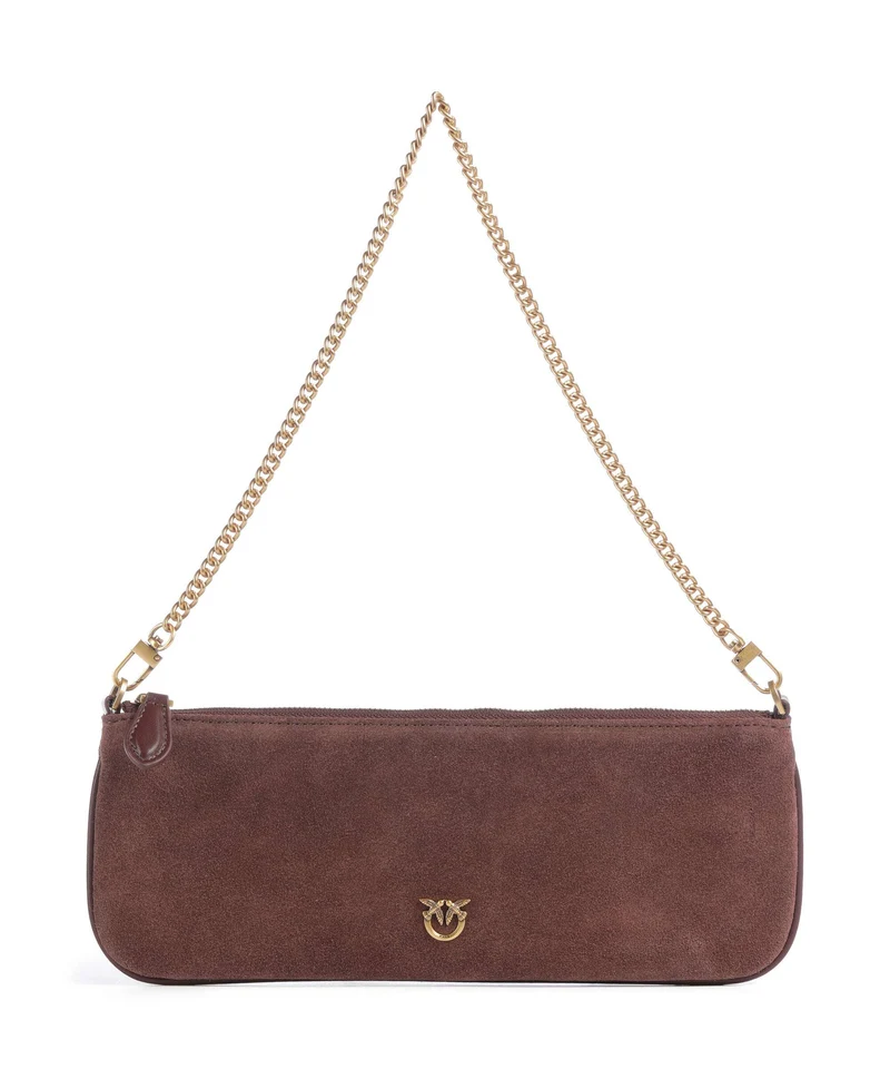 Pinko Flat Horizontal Bolso de hombro castano intenso/antique gold